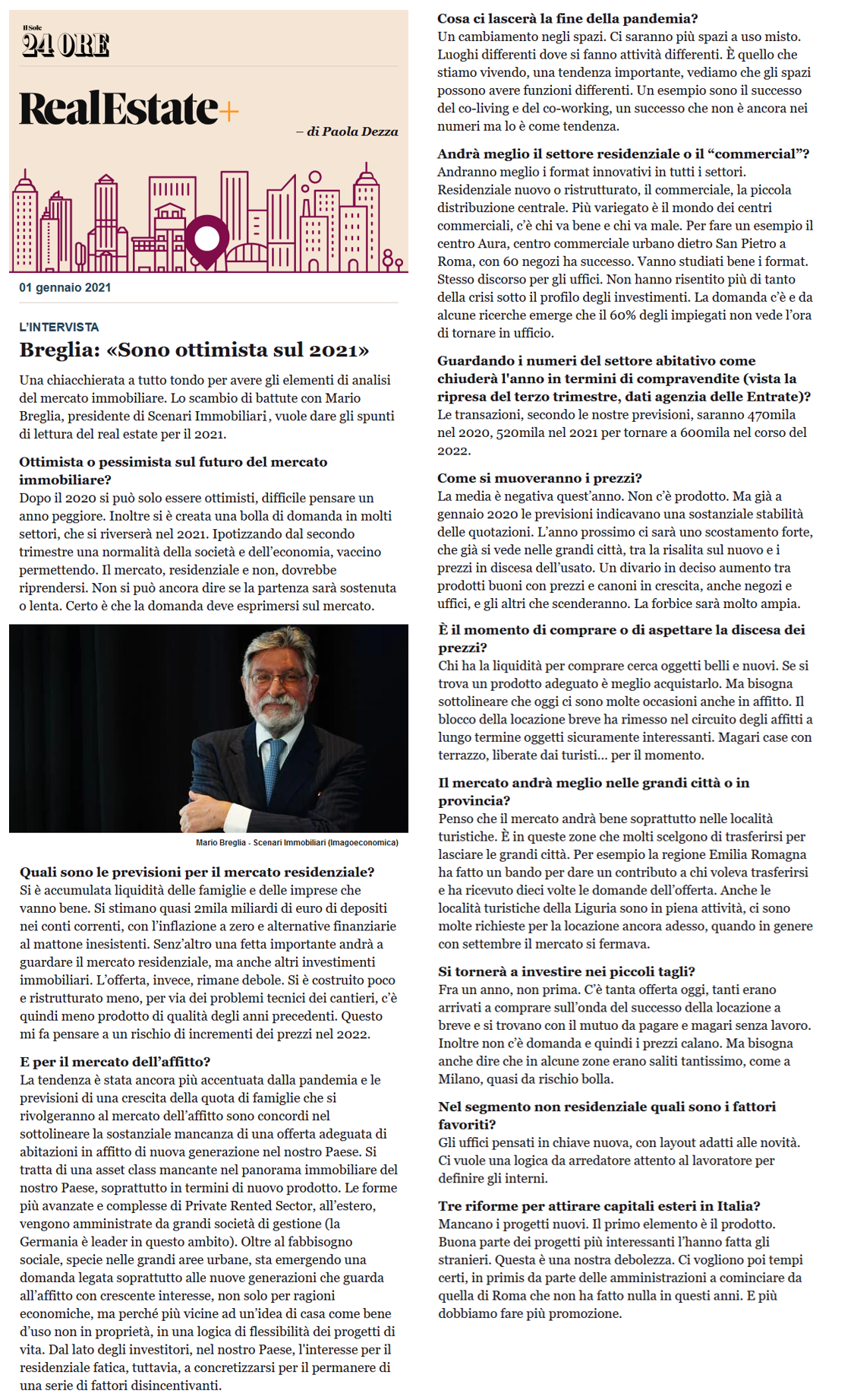 Mario Breglia intervista